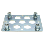 four female inserts on a rectangular base plate four female inserts on a rectangular base plate